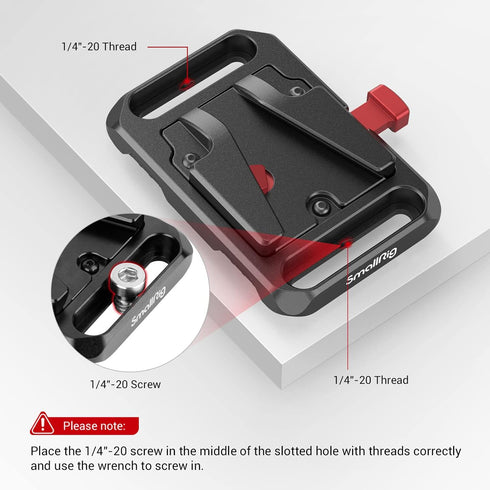 SmallRig Mini V Mount Battery Plate, V-Lock Mount Battery Plate with 1/4"-20 Threads - 2987...