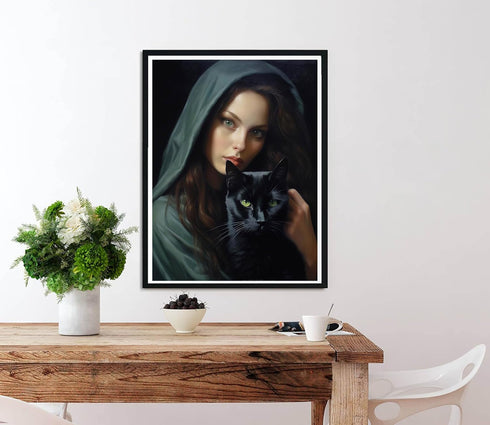 Diymood Paint by Numbers for Adults Girl, DIY Oil Painting Cat Acrylic Paint by Number Kits for Kids Adults Beginner for Home Wall Decor 16x20 inc...