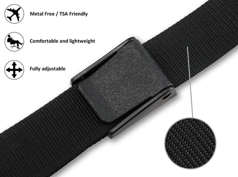 Thomas Bates Titan Durable Outdoor Nylon Web Belt Metal Free...