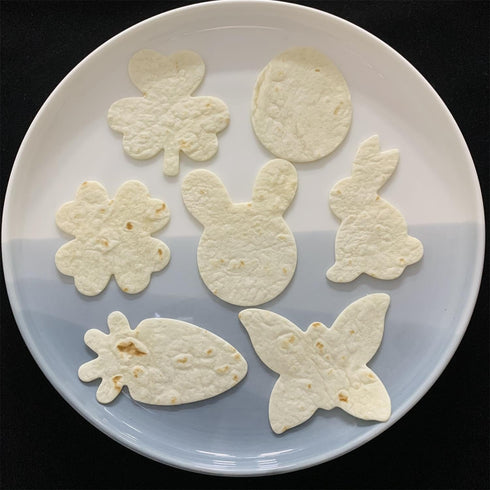 LUBTOSMN Shamrock Easter Cookie Cutter Set-3 Inches-7 Piece-Shamrock, Egg, Bunny, Carrot, Flower, Butterfly, Bunny Face, Easter Cutter Fondant Mol...