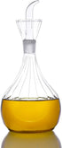 HAIZEEN 13 ounce/380 ml Olive Oil and Vinegar Dispenser Glass Cruet Decanter for Kitchen,Lab glassware seal handicraft Keeps Oil Fresh Longer,Soap...
