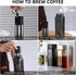Bincoo 480ml Portable Cold Brew Cup with Removable Filter&Clean Brush, Tritan Plastic Iced Coffee Maker, Rectangle Small Iced Coffee Cups with Sca...