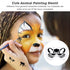 68 Pcs Face Paint Stencils Kit, 48 Face Painting Stencils 10 Stickers and 10 Painting Brushes Halloween Mask Stencils Reusable Makeup Templates fo...