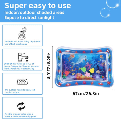 Cat Water Mat, CosBelle Water Mat for Cats, Water Cat Mat, Cat Water Play Mat for Indoor Cats, Interactive Cat Play Mat for Self Play Upgraded- Th...