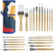 CONDA Paint Brushes Set of 24 Different Shapes Artist Brushes Professional Painting Brushes for Oil, Acrylic Canvas and Watercolor Painting (Color...
