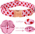 ARING PET Valentine's Day Dog Collar-Girl Dog Collar with Felt Flower, Cute Pink Heart Dog Collars Pet Collars with Metal Buckle...