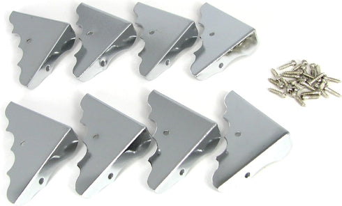C. B. Gitty 8pcs. Beautiful Chrome Box Corners...