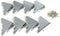 C. B. Gitty 8pcs. Beautiful Chrome Box Corners...