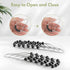 Amazer Black Shower Curtain Hooks, Decorative Rust Proof Acrylic Balls Shower Curtain Hooks, Stainless Steel Shower Hooks for Shower Curtain Bathr...