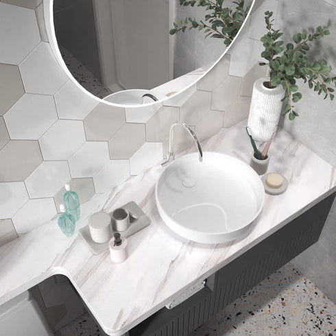 Marble Peel and Stick Wallpaper 15.8"x 197" Glossy White Marble Contact Paper Waterproof Self-adhesive Removable Vinyl Wall Paper for Bedroom Kitc...