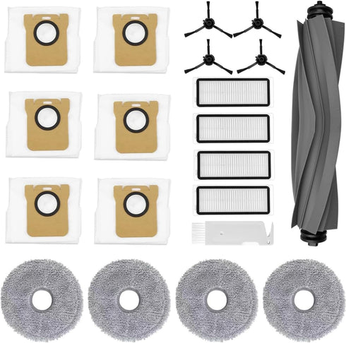 Accessories Compatible with Dreametech L20 Ultra, L30 Ultra Robot Vacuum Cleaner, 20 Pack Replacement Parts, 1 Roller Brush, 4 Filters, 4 Side Bru...