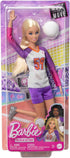 Barbie Careers Fashion Doll & Accessory, Made to Move Volleyball Player Wearing Removable Uniform with Ball, 22 Bendable Joints...