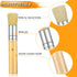 12 Pieces Wooden Stencil Brushes Natural Stencil Brushes Bristle Painting Brushes Wooden Handle Painting Stencil Brushes for Acrylic Oil Watercolo...