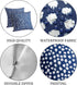 Outdoor Pillow Covers 18x18 Set of 2 Blue Polka Dot Outdoor Waterproof Decorative Pillow Cases Summer Outdoor Sofa Bed Cushion Covers Home Decor G...