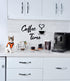 4eN Coffee Time Modern Wall Art & Sign Set - Wooden MDF, 4 Pieces for Kitchen & Cafe...