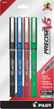 Pilot, Precise V5, Capped Liquid Ink Rolling Ball Pens, Extra Fine Point 0.5 mm, Black/Blue/Red/Green, Pack of 4...