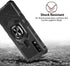TJS Compatible for AT&T Maestro 3 (U626AA) Case, Metal Ring Magnetic Support Kickstand Heavy Duty Protector Cover Phone Case for AT&T Maestro 3 (B...
