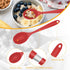 2 Pcs Silicone Nonstick Mixing Spoon, Silicone Spoons for Cooking Heat Resistant, Cooking Utensil for Kitchen Cooking Baking Stirring Serving (Red...