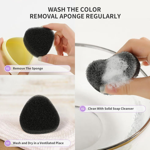 Docolor Makeup Brushes Cleaner Set Solid Soap Cleanser with Color Removal Sponge, Makeup Brush Cleaner Mat Brushes Shampoo for Cleaning Makeup Spo...