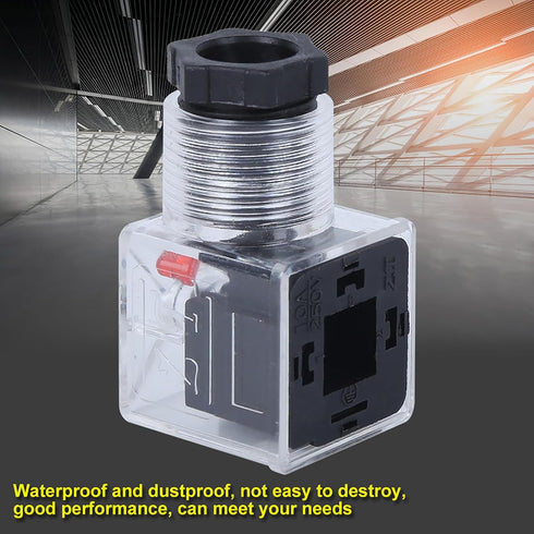 Hydraulic Solenoid Coil Plug, Solenoid Valve Coil,Transparent Voltage Universal Accessories with Light without Wire DC24 5Pcs...
