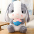 HOUPU Soft Toy - Sitting Lop Eared Rabbit, Easter White Rabbit Stuffed Bunny Animal with Carrot Soft Lovely Realistic Long-Eared Standing Pink Plu...