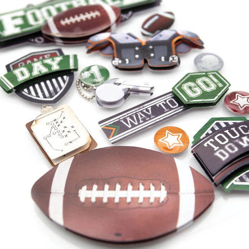 Paper House Productions STDM-0243E 3D Cardstock Stickers, Football II (3-Pack)...