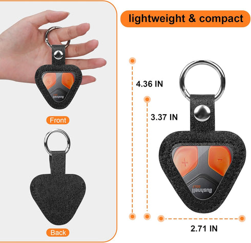 BOVKE Protective Case for Bushnell Wingman View Golf GPS Speaker Bluetooth Button, Wingman View Remote Control Holder Cover with Carabiner, Black...