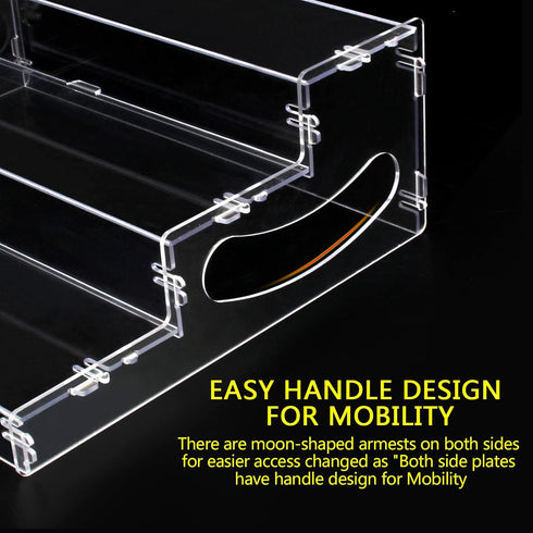 evron Pantry Organization and Storage Clear Plastics Spice Rack Organizer for Cabinet & Countertop (ASSEMBLY REQUIRED) 3 Tier Organizer Versatile ...