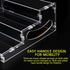 evron Pantry Organization and Storage Clear Plastics Spice Rack Organizer for Cabinet & Countertop (ASSEMBLY REQUIRED) 3 Tier Organizer Versatile ...