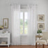 Elrene Home Fashions Jolie Crushed Semi-Sheer Window Curtain, Adjustable Tie-Top Single Panel, 52" x 84" (1 Panel), White...