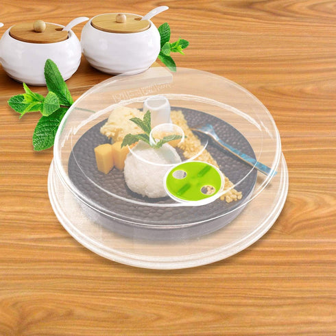 Set of 5 Microwave Plate Covers with Adjustable Steam Vents; Microwave Splatter Covers - Mixed Sizes for Large & Small Food Plates Bowls...