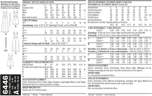 NEW LOOK Patterns Misses' Jumpsuits and Dresses A (6-8-10-12-14-16-18) 6446...