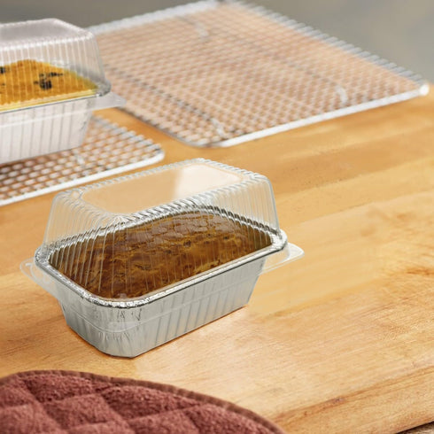 Disposable Mini Loaf Pans with Lids Bakeware Set,1lb, 30 Pack, 6x3.7" Aluminum Foil Bread Pans for Homemade bread, Small Cake Pans, Perfect for Ba...