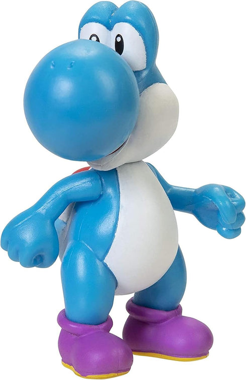 Super Mario Action Figure 2.5 Inch Light Blue Yoshi Collectible Toy...