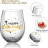 Patelai Happy Retirement Wine Glasses 17 oz, Retirement Gift for Women Men Stemless Wine Glasses Retired Crystal Cup Retired Gifts Black and Gold ...