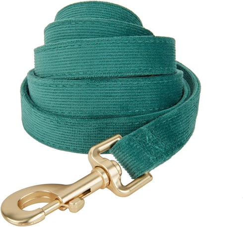 Soft Corduroy Fibric Dog Leash, 5 Feet Length Lead with Heavy Duty Rotating Hook, for Medium Large Dogs.(M,Green)...