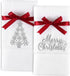 Quera 2 Pack Christmas Hand Towels 100% Cotton Embroidered Premium Luxury Decor Bathroom Decorative Dish Towels Set for Drying, Cleaning, Cooking,...