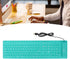 ASHATA Foldable Silicone Keyboard USB Wired Keyboard Mute Waterproof Rollup Keyboard for PC Laptop Notebook, 2 Color, 108 Keys(Green)...