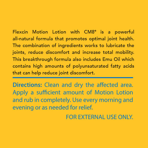 Flexcin with CM8 Motion Lotion 4 oz jar...