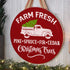 Large Farm Fresh Christmas Stencil, Round Paint Stencils for Crafts, Farmhouse Stencils for Painting on Wood - Tree Stencil Reusable, Pine Cedar T...