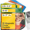 Magnetic Picture Frames for Refrigerator, Multicolor, Holds 2.5x3.5 inches photo, 10 pack, premium magnetic photo frame by X-Bet...