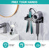Hair Dryer Holder Wall Mounted, Black Blow Dryer Holder, Stainless Steel Hair Tool Organizer for Hair Straightener Holder, Adhesive Hairdryer Hold...
