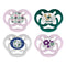 Dr. Brown's Advantage Glow-in-the-Dark Baby Pacifier, Fully Symmetrical Soother with Soft Silicone Bulb, Scooter Squirrel-Purple Nature, 6-18m, BP...