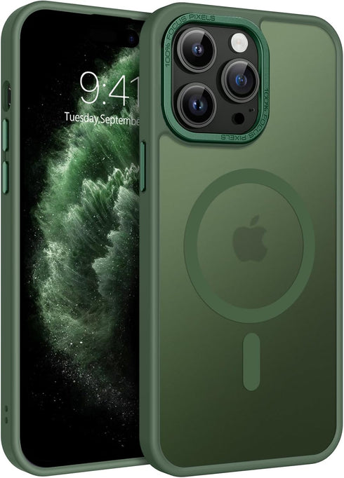 Telaso iPhone 14 Pro Max Case, iPhone 14 Pro Max Phone Case Compatible with Magsafe Translucent Matte Slim Anti-Scratch Military Grade Protective ...
