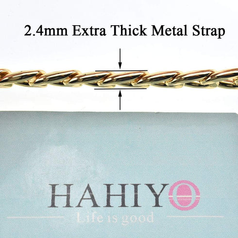 HAHIYO Purse Chain Strap Length 15.7 inches SPOT-ON Gold for Shoulder Cross Body Sling Purse Handbag Clutch Replacement Strap Comfortable Flat 0.4...