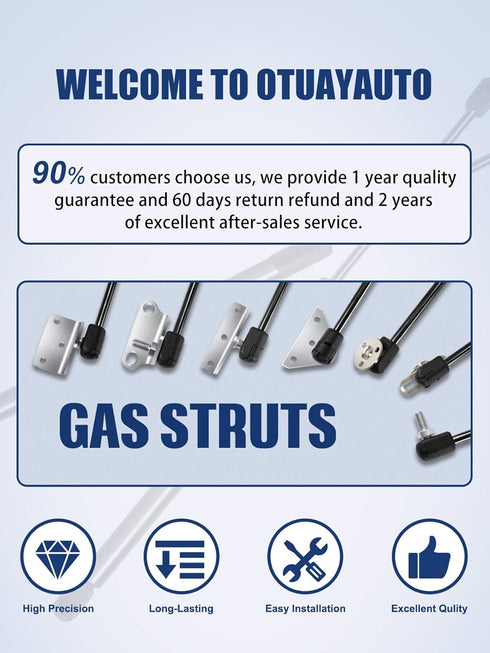 OTUAYAUTO 10 inch Gas Strut - 156N/35Lbs Universal Lift Support - 4058 Gas Shocks for Tool Box Shock, Truck Cap Strut, Hydraulic Door Hinge, Cabin...