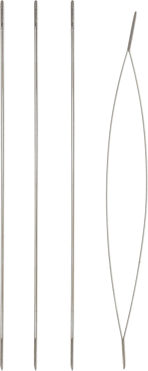 The Beadsmith Big Eye Beading Needles, 2.125 inches, 4 per card, Sharp Points, Use for General Sewing, Weaving and Embroidery, Very Easy to Thread...
