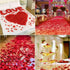 CODE FLORIST 2200 PCS Dark-Red Silk Rose Petals for Romantic Night,Wedding,Proposal Anniversary Flower Decorations...