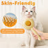 Paw Cat Brush with Release Button, Self Cleaning Cat Brush for Shedding, Cat Hair Brush for Grooming Long and Short Haired Cats Dogs (Yellow)...