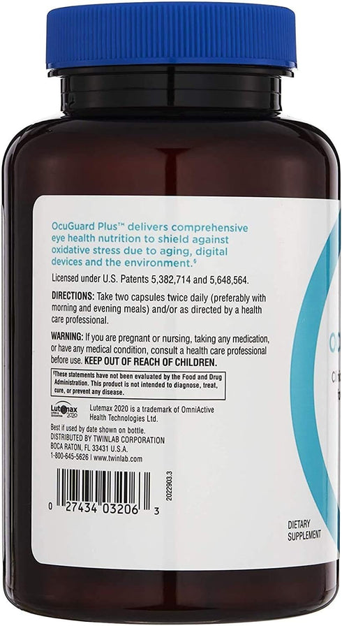Twinlab Ocuguard Plus - Eye Supplement with Zinc, Vitamin A, Vitamin C, and Vitamin D - 60 Veggie Capsules...